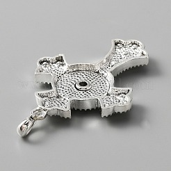 Alloy Rhinestone Hang Snap Base Pendants&nbsp;FIND-WH0145-68C