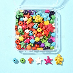 100Pcs 6 Styles Synthetic Turquoise Beads Sets&nbsp;TURQ-FS0001-05