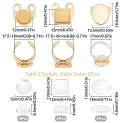 DIY Blank Dome Finger Ring Making Kit&nbsp;DIY-SC0021-11