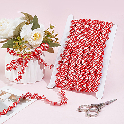 12.5Yards Braided Wave Polyester Ribbon&nbsp;OCOR-ME0001-57B