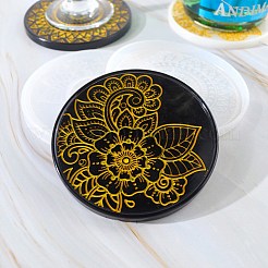 DIY Flat Round Cup Mat Silicone Molds&nbsp;DIY-E036-06