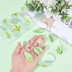 12Pcs Leaf Resin Shower Curtain Hook&nbsp;AJEW-SP0006-01A