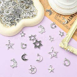 160Pcs 16 Styles Tibetan Style Alloy Pendants&nbsp;TIBE-YW0002-06-RS