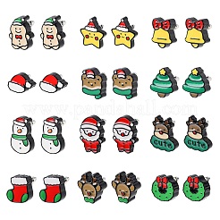 Christmas Theme Resin Stud Earrings&nbsp;EJEW-C170-01