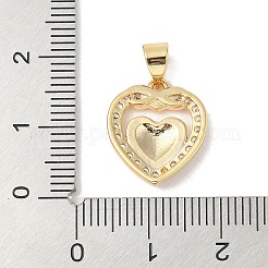 Rack Plating Brass Enamel Micro Pave Clear Cubic Zirconia Pendants&nbsp;KK-K380-04G-01