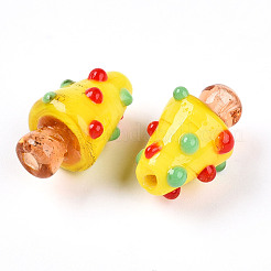 Handmade Lampwork Bumpy Beads&nbsp;LAMP-T022-02A-01