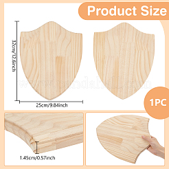 Pine Wooden Shield for Craft Supplies&nbsp;DIY-WH0671-056