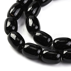 Dyed & Heated Natural Black Onyx Beads Strands&nbsp;G-G177-G01-01