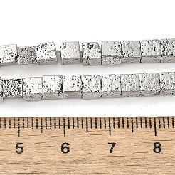 Electroplated Natural Lava Rock Beads Strands&nbsp;G-L606-E02-01A