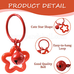 10Pcs 10 Colors Star Acrylic Pendant Decorations&nbsp;AJEW-SP0003-34