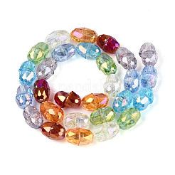 Electroplate Transparent Glass Beads Strands&nbsp;EGLA-N025-05A-A01