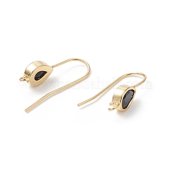 Real 18K Gold Plated Brass Earring Hooks&nbsp;KK-B060-07G-03