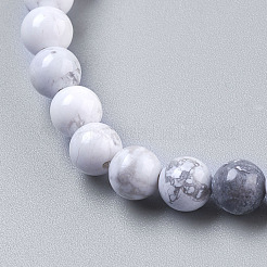 Natural Howlite Beads Strands&nbsp;TURQ-G091-6mm