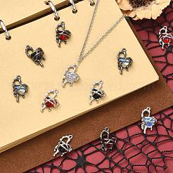 12Pcs 6 Colors Resin Rhinestone Pendants&nbsp;RB-CJ0001-09