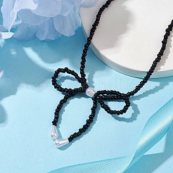 Bowknot 304 Stainless Steel Necklaces&nbsp;NJEW-JN04670