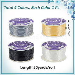 4 Rolls 4 Colors Special Coated Nylon Beading Threads for Seed Beads&nbsp;OCOR-WR0001-95