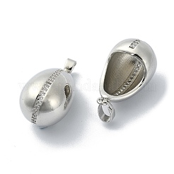 Brass Micro Pave Cubic Zirconia Pendants&nbsp;KK-D094-01P