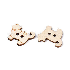 Cat Shape Wood Buttons&nbsp;BUTT-T013-13B