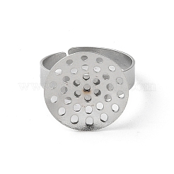 Non-Tarnish 304 Stainless Steel Sieve Ring Settings&nbsp;STAS-K278-06A-P