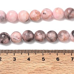 Natural Pink Zebra Jasper Beads Strands&nbsp;G-I199-26-8mm