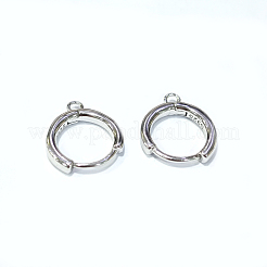 Anti-Tarnish Rhodium Plated 925 Sterling Silver Hoop Earrings&nbsp;STER-K168-042P
