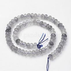 Natural Cloudy Quartz Beads Strands&nbsp;G-F362-04-5x8mm
