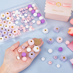 108Pcs 9 Styles Food Grade Eco-Friendly Silicone Focal Beads&nbsp;SIL-PH0001-40