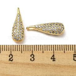 Brass Micro Pave Cubic Zirconia Pendants&nbsp;KK-H460-08G