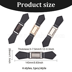 4 Sets 4 Colors PU Leather Buckles&nbsp;FIND-FG0002-29