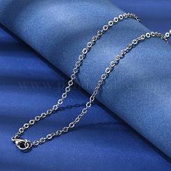 12Pcs 2.4MM 304 Stainless Steel Textured Cable Chain Necklaces for Men Women&nbsp;NJEW-H093-18P-02