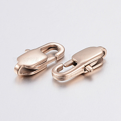 Ion Plating(IP) 304 Stainless Steel Lobster Claw Clasps&nbsp;STAS-F148-11x5.5-08RG
