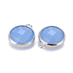 Brass Glass Charms&nbsp;KK-C228-01P