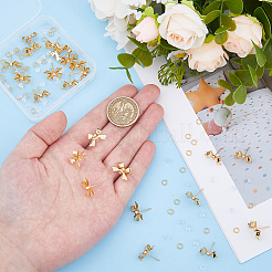 Brass Stud Earring Findings & Open Jump Rings&nbsp;KK-HS0001-79