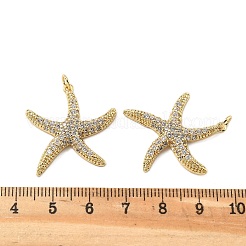 Brass Micro Pave Cubic Zirconia Pendants&nbsp;KK-R229-08G