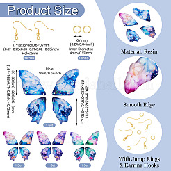 DIY Epoxy Resin Wings Pendants Dangle Earring Making Kits&nbsp;DIY-TA0013-31