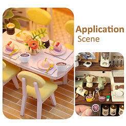 24Pcs 6 Colors Resin Coffee Cup Model Ornaments&nbsp;AJEW-TA0002-82