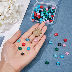 48Pcs 7 Colors Synthetic Gemstone Cabochons&nbsp;G-FH0002-33