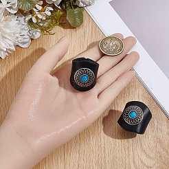 Flower Imitation Leather Scarf Clips&nbsp;AJEW-WH20001-16A-02