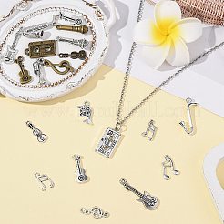 60Ps 20 Styles Musical Theme Tibetan Style Alloy Pendants&nbsp;FIND-FS0005-05