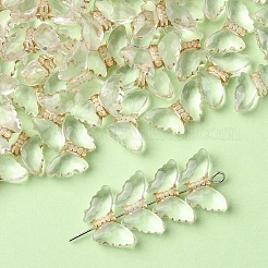 100Pcs Plating Transparent Acrylic Beads&nbsp;TACR-YW0003-17