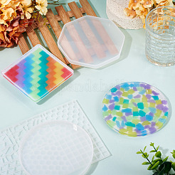 4Pcs 4 Styles DIY Cup Mat Silicone Molds Sets&nbsp;DIY-TA0013-69