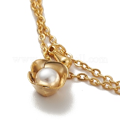 PVD Vacuum Plating 304 Stainless Steel Cable Chains Multi-strand Anklet&nbsp;AJEW-A036-11G