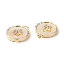 Brass Micro Pave Cubic Zirconia Charms&nbsp;X-KK-B072-02G