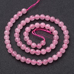 Natural Rose Quartz Beads Strands&nbsp;GSR6mmC034