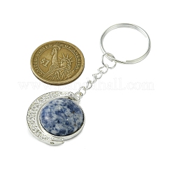 Alloy Pendant with Gemstone Cabochons Keychains&nbsp;KEYC-JKC01140-01