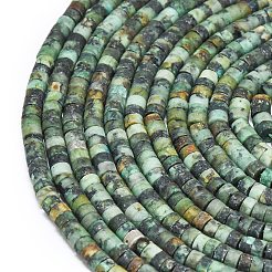 Natural African Turquoise(Jasper) Beads Strands&nbsp;G-P575-B20-4x2mm