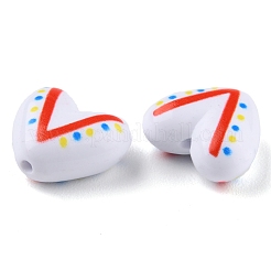 Printed Opaque Acrylic Beads&nbsp;OACR-K005-09