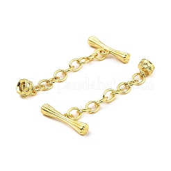 Brass Toggle Clasp with Chain&nbsp;KK-K346-02G