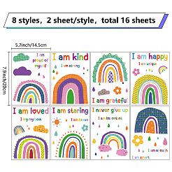 8 Sheets 8 Styles PVC Waterproof Wall Stickers&nbsp;DIY-WH0345-209