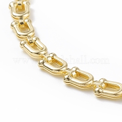 Brass Initial Letter U Link Chain Necklace Bracelet Anklet&nbsp;SJEW-JS01235
